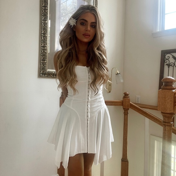 Sold Out ♡ Babydoll Corset Dress x White - Picture 2 of 4